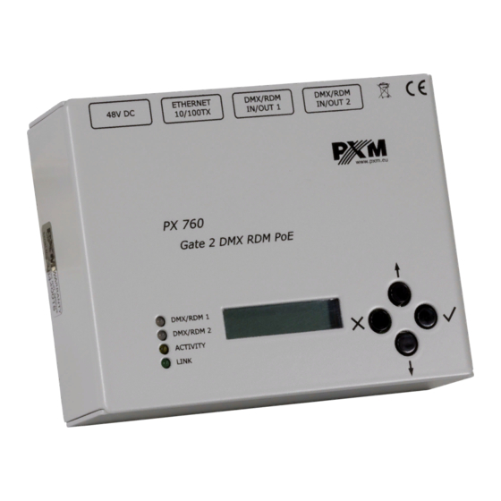 PXM Gate 2 DMX RDM PoE User Manual