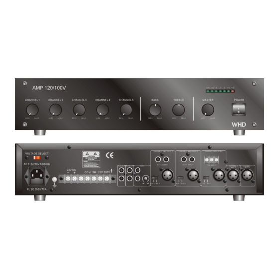 WHD AMP 120/100V Manuals
