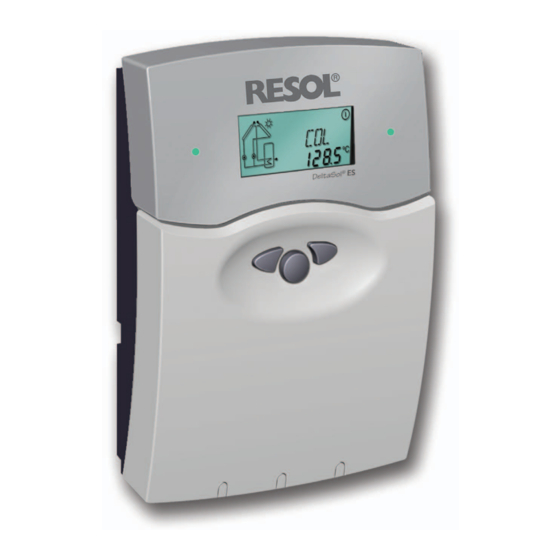 Resol DeltaSol ES Manual
