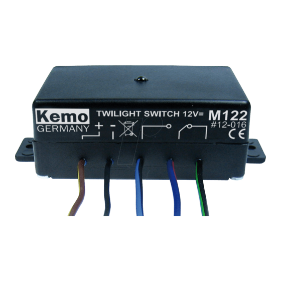 Kemo Electronic M122 Connecting Plan