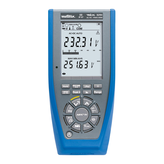 User Manuals: Metrix ASYC-IV MTX 3290 Multimeter