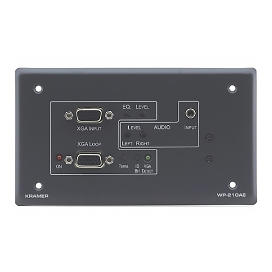 Kramer WP-210AE Manuals