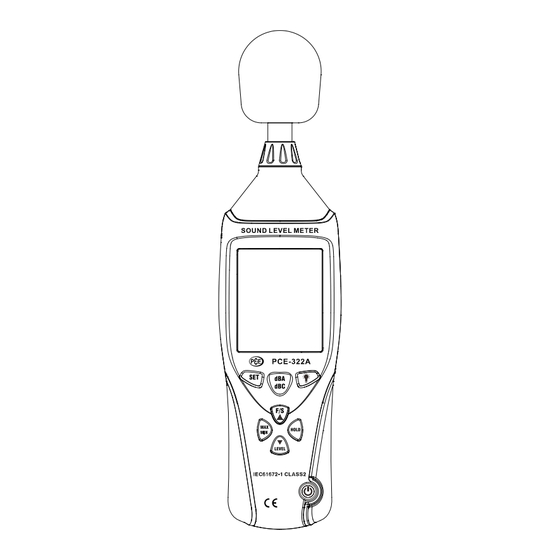 PCE Instruments PCE-322A User Manual
