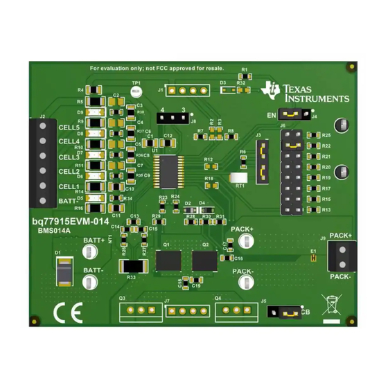 Texas Instruments bq77915EVM-014 User Manual