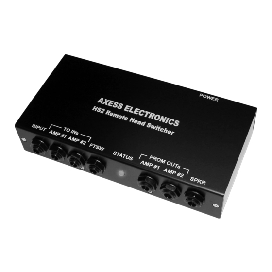 AXESS ELECTRONICS HS2 User Manual