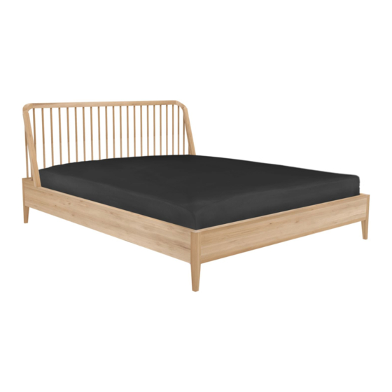 Ethnicraft SPINDLE BED - QUEEN SIZE Assembly Instruction For Installation