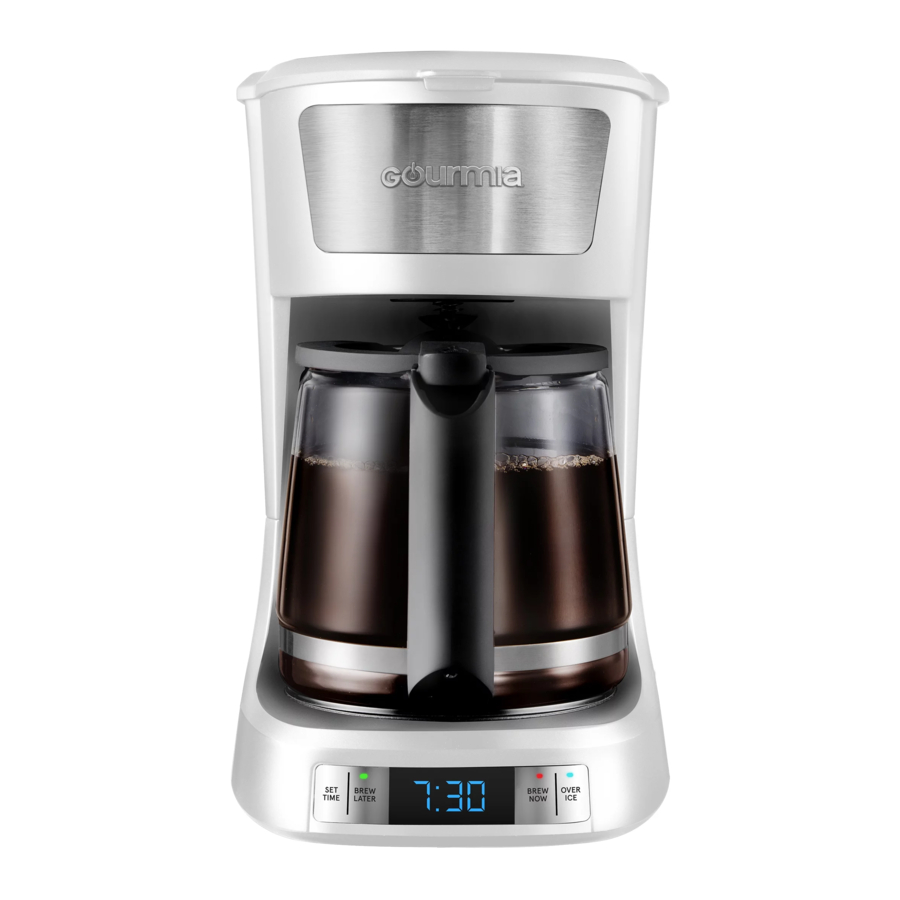 Gourmia Gcm Programmable Hot And Iced Coffee Maker Manual Manualslib