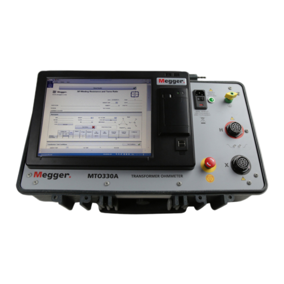 Megger MTO300 Instruction Manual