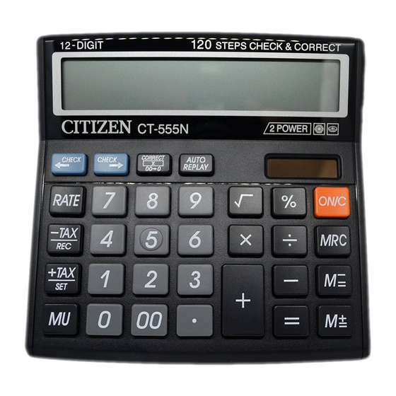 Citizen CT-555N Manuals