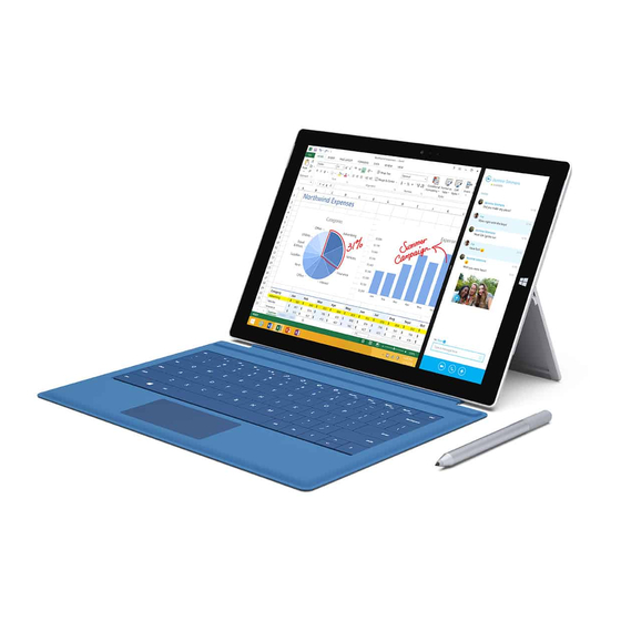 Microsoft Surface 3 Pro Quick Start Manual