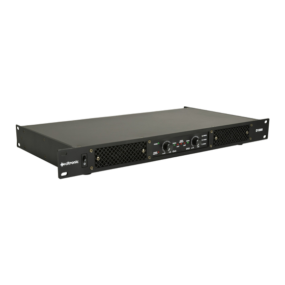Citronic D Series User Manual