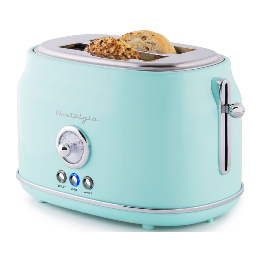 Nostalgia CLTOS2AQ - Classic Retro 2-Slice Toaster Manual