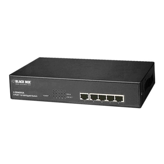 Black Box LGB4005A Ethernet Switch Manuals