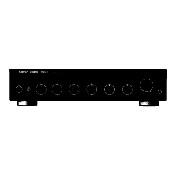 Harman Kardon HK6250 Instruction Manual