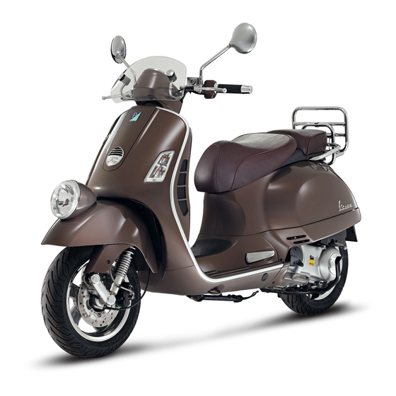 VESPA GTV 125 Service Station Manual