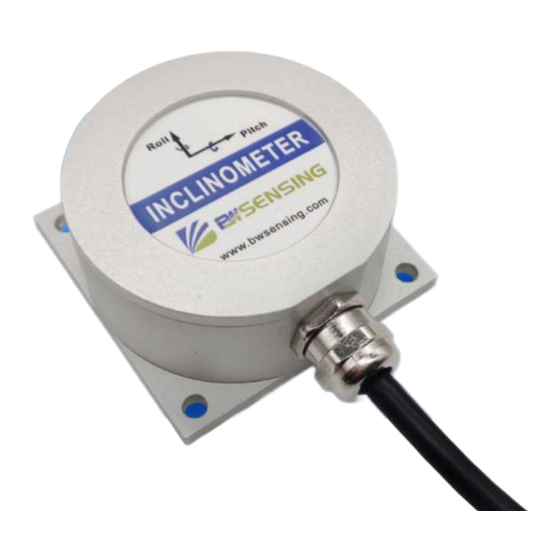 BW SENSING VG127C Dynamic Inclinometer Manuals