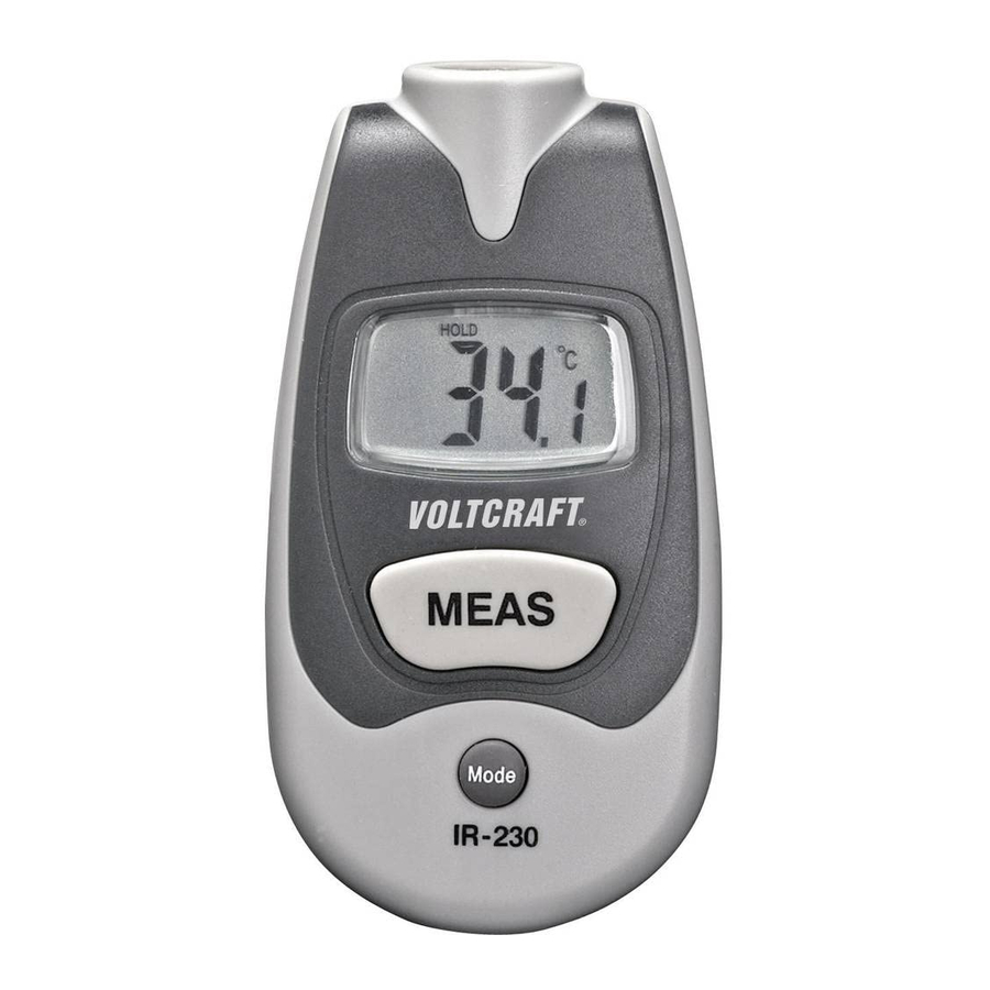 VOLTCRAFT IR-230 - Mini Infrared Thermometer Operating Instructions