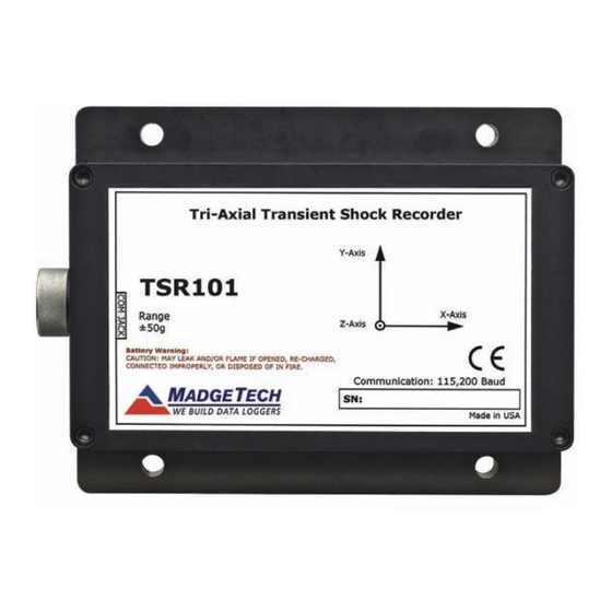 MadgeTech TSR101-5 Product Information Card