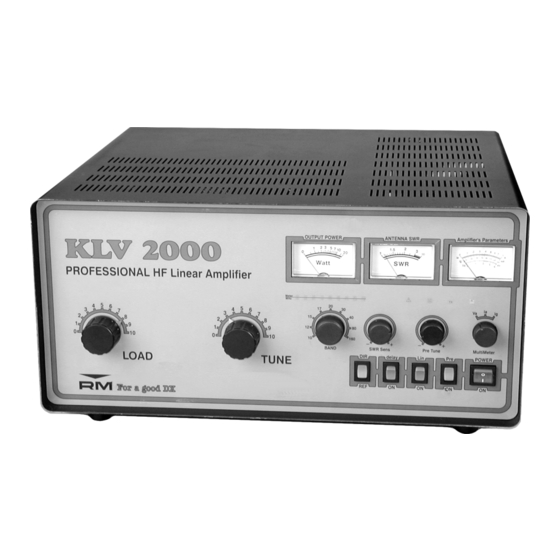 RM KLV 2000 Manual