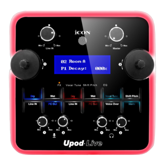 ICON Upod Live Quick Start Manual