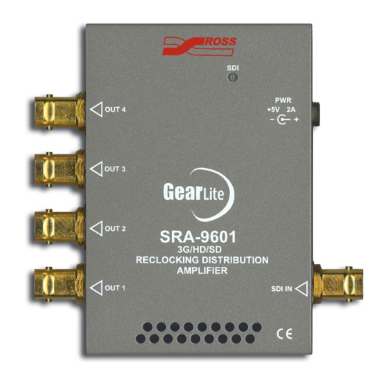 Ross GearLite SRA-9601 User Manual