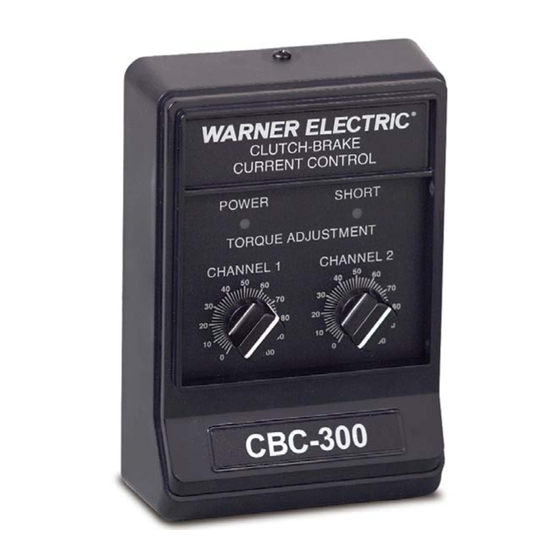 Warner CBC-300 Series Installation & Operating Instructions Manual