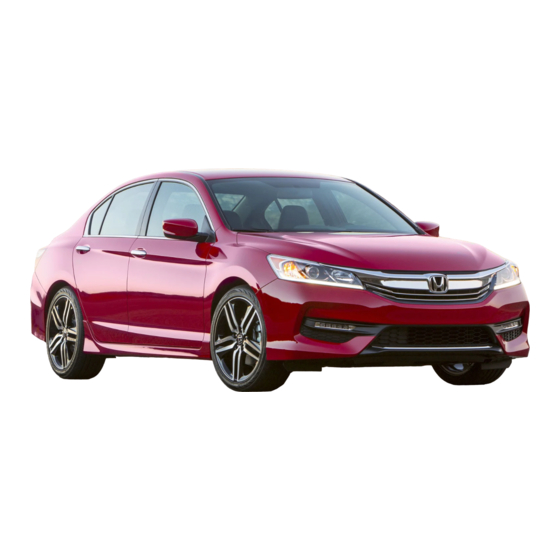 Honda 2016 Accord Sedan Manuals