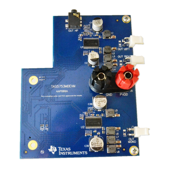 Texas Instruments TAS5753MD User Manual