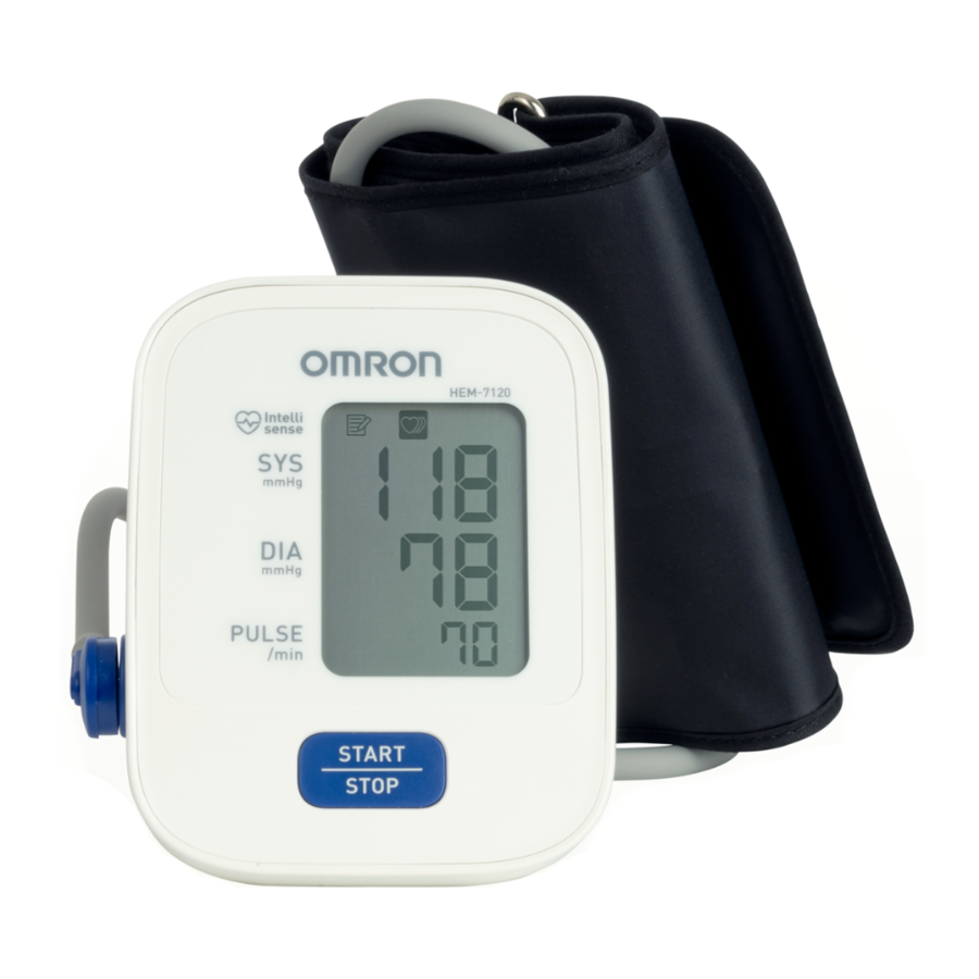Omron HEM-7120 - Automatic Blood Pressure Monitor Manual