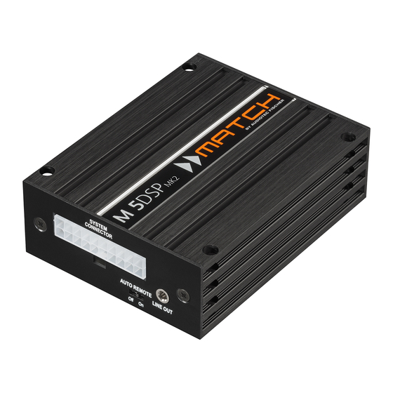 Audiotec Fischer Match M 5DSP MK2 micro Manual