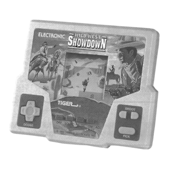 Tiger Electronics Wild West Showdown 74-006 Manual