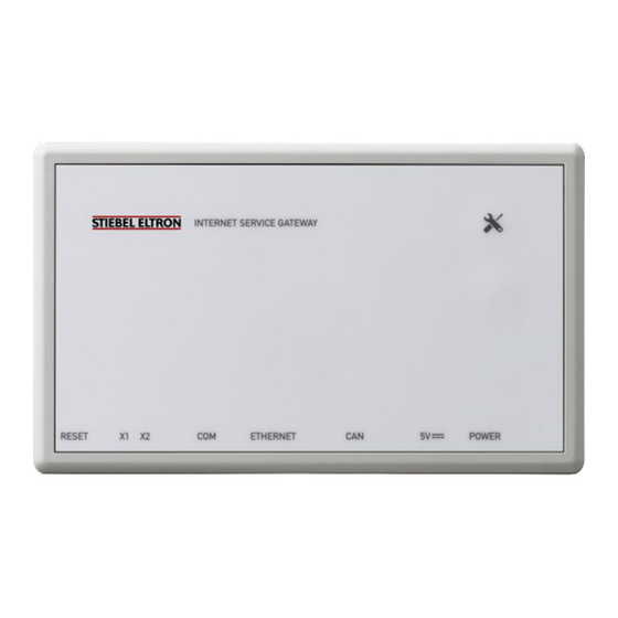 STIEBEL ELTRON ISG WEB Operation And Installation