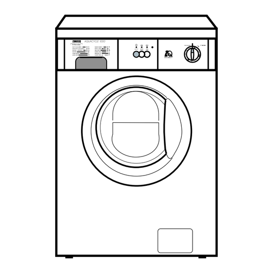 Zanussi F1003 W Instruction Booklet