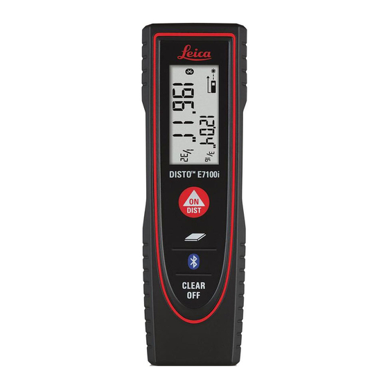 Leica Geosystems DISTO E7100i Manual