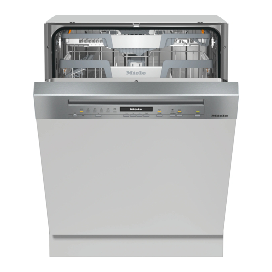 Miele G 7200 Built-In Dishwasher Manuals