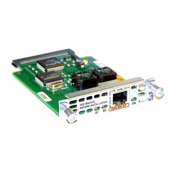Cisco WAN Interface Cards Cable WIC-1B-U Specifications