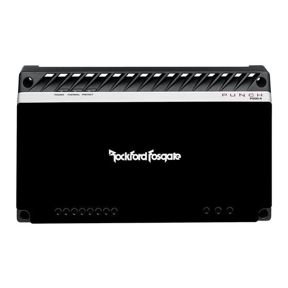 Rockford Fosgate Punch P400-4 Installation And Operation Manual