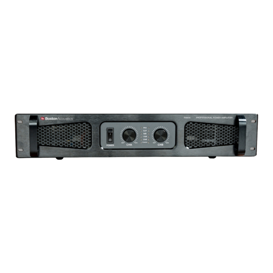 Boston Acoustics PA 600 User Manual