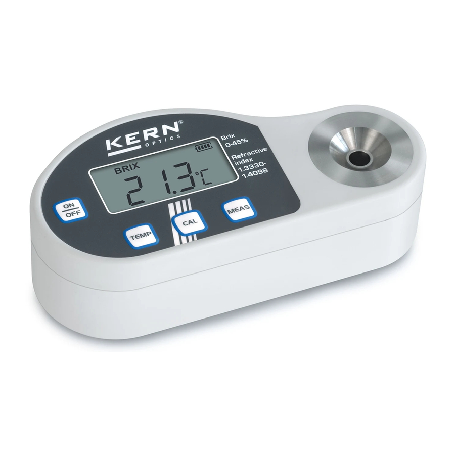 KERN ORD 45BM, ORD 92BM, ORD 85BM, ORD 92HM, ORD 1SM, ORD 3SM, ORD 2WM, ORD 1PM, ORD 2UM, ORD 5UM, ORD 6 US, ORD 1RS Operating Instructions Manual
