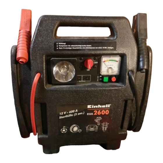 EINHELL EGS 2600 Directions For Use Manual