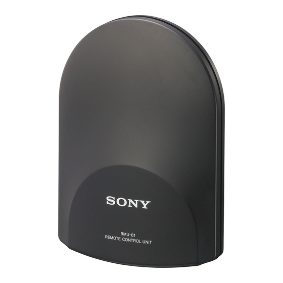 Sony RMU-01 Manuals