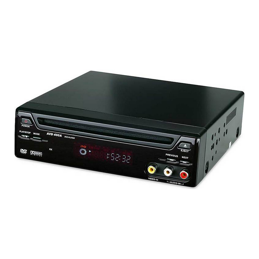 Audiovox AVD400A - AVD 400A - DVD Player Manuals