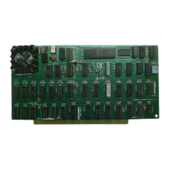 Cromemco ZPU Z-80 Instruction Manual