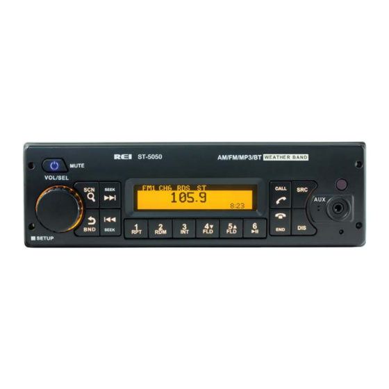 User Manuals: REI ST-5050 Car Stereo