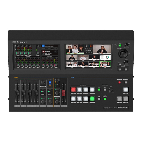 Roland VR-400UHD Startup Manual