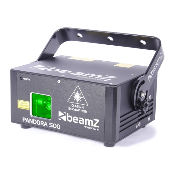 Beamz professional Pandora 500 Instruction Manual