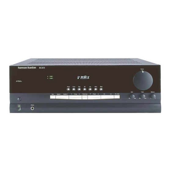 Harman Kardon HK 3470 Owner's Manual
