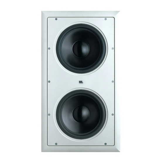 JBL  HOME THEATER IN-WALL SERIES HTI88BB Owner's Manual