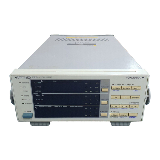 YOKOGAWA WT110 User Manual