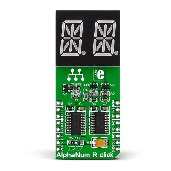 mikroElektronika AlphaNum R click Quick Start Manual